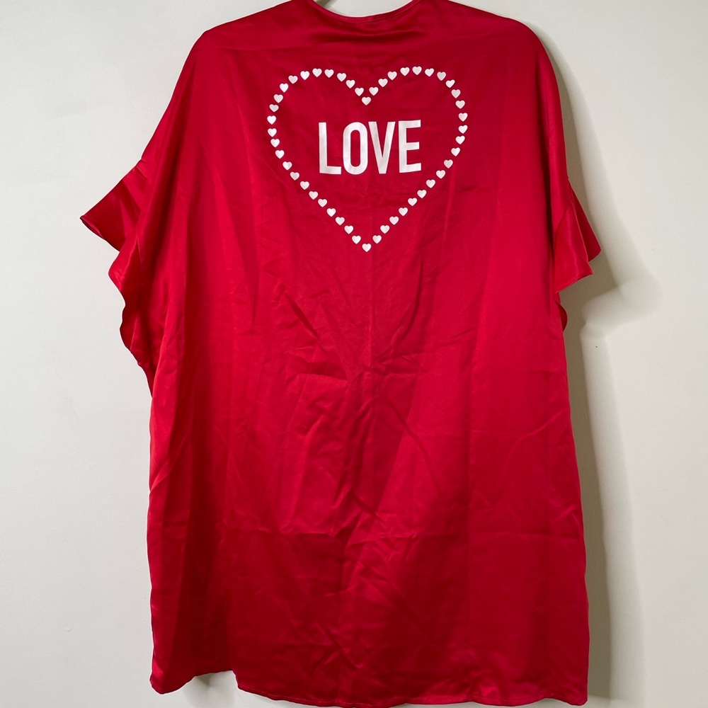 Victoria's Secret LOVE Red Robe One Size